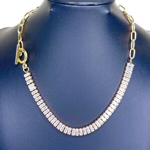 NEW Paperclip CZ Necklace Chain Fashion Jewelry trend trendy j07